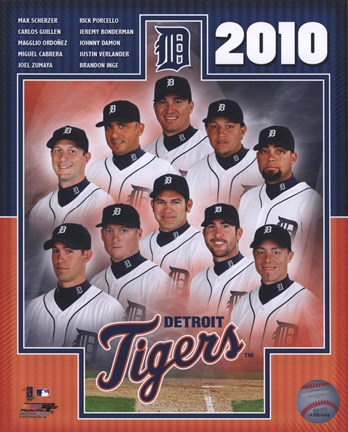 Framed 2010 Detroit Tigers Team Composite Print