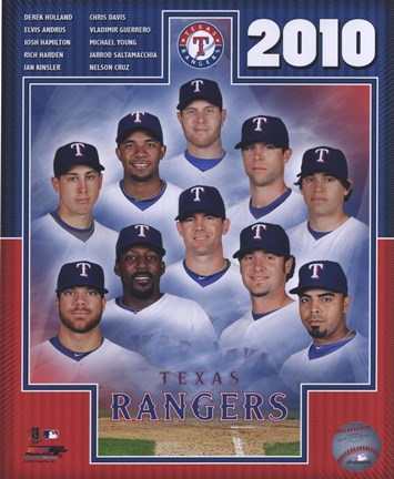 Framed 2010 Texas Rangers Team Composite Print
