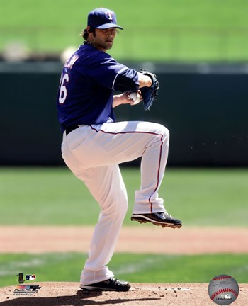 Framed C.J. Wilson 2010 Action Print