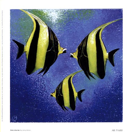 Framed Fish A Go Go l Print