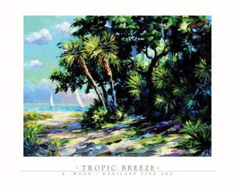 Framed E. wood - Tropic Breeze Print
