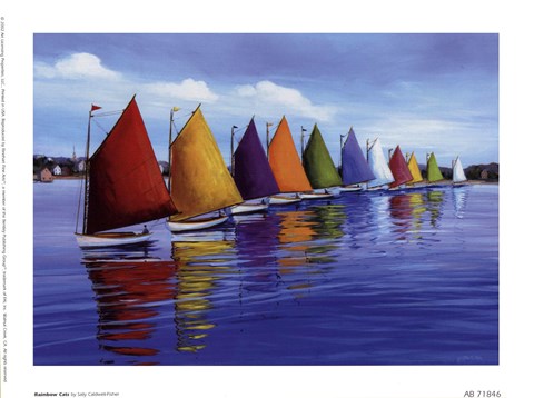 Framed Rainbow Cats Print