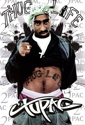 Framed Tupac - Thug Life Print
