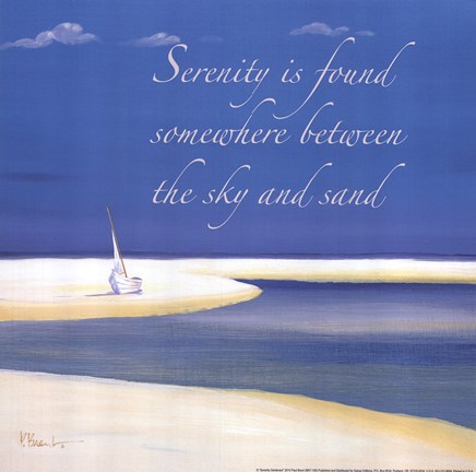 Framed Serenity Sentiment Print