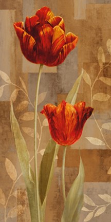 Framed Red Impression II Print