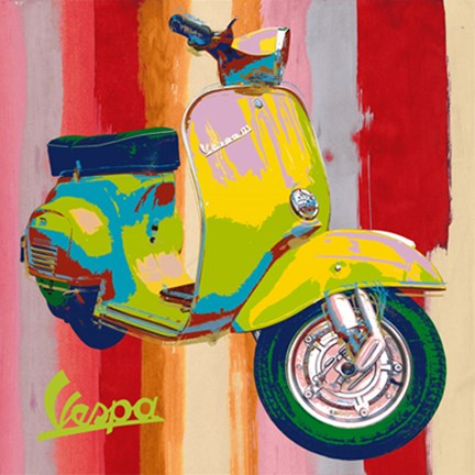 Framed Pop Vespa I Print