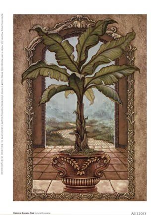 Framed Classical Banana Tree Print