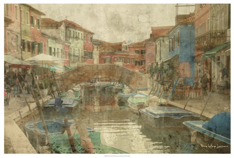 Framed Burano Canal I Print