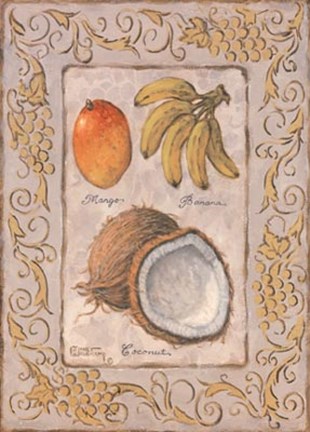 Framed Tropical Fruit I Print