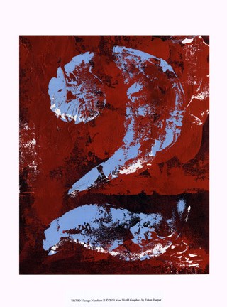 Framed Vintage Numbers II Print