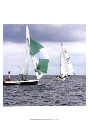 Framed Water Racing II Print