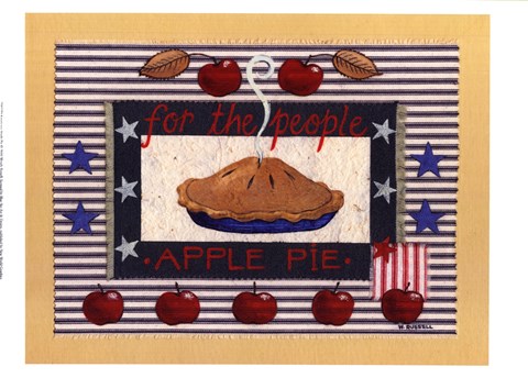 Framed Americanna Apple Pie Print