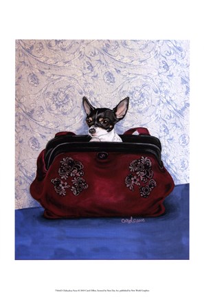 Framed Chihuahua Purse Print
