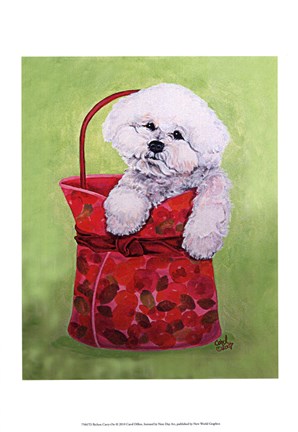 Framed Bichon Carry-On Print