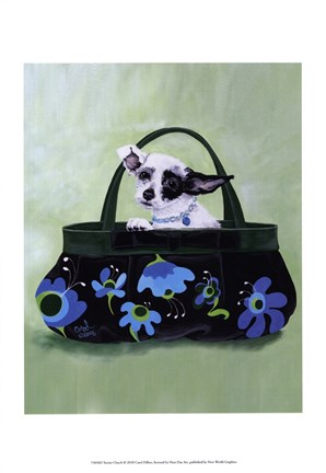 Framed Terrier Clutch Print