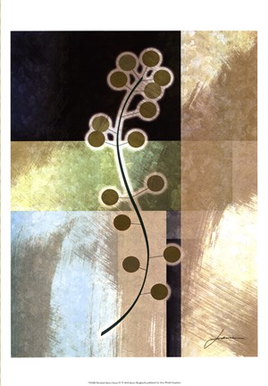 Framed Brushed Metro Stems IV Print