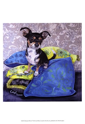 Framed Chihuahua Pillows II Print