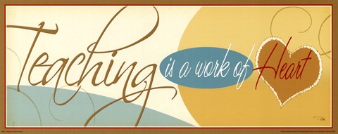 Framed Teaching is a work Print