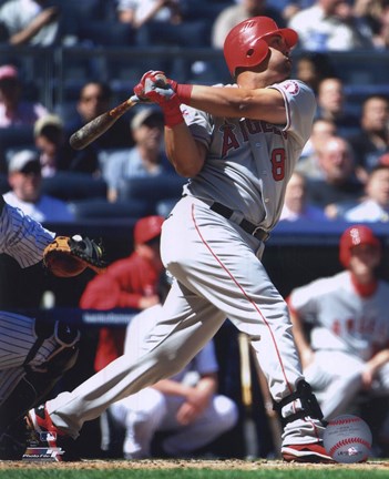 Framed Kendry Morales 2010 Batting Action Print