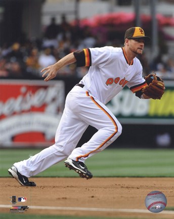 Framed Chase Headley 2010 Fielding Action Print