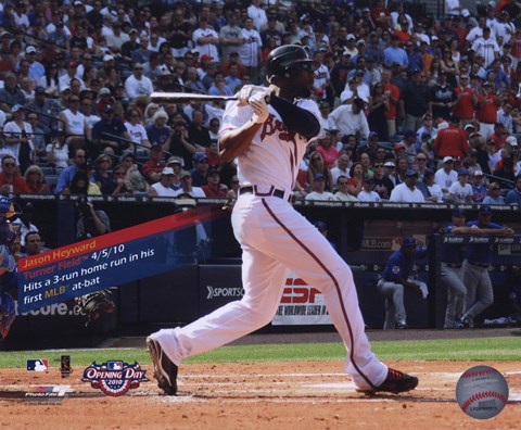 Framed Jason Heyward 1st MLB Home Run with Overlay Print