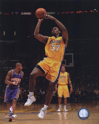 Framed Ron Artest 2009-10 Playoff Action Print