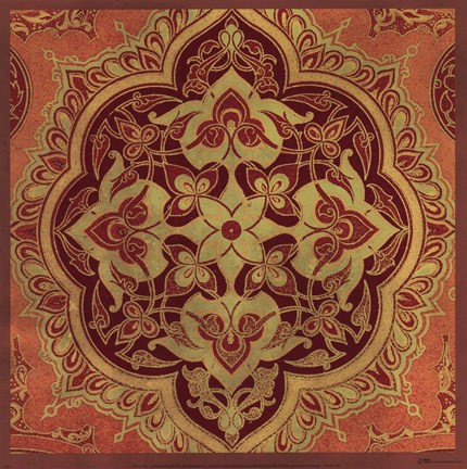 Framed Persian Tiles I Print