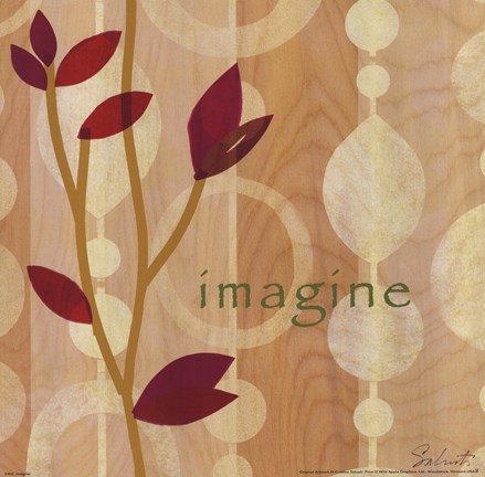 Framed Imagine Leaves Print