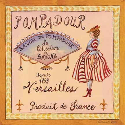 Framed Pompadour IV Print
