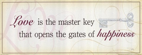 Framed Love is the Master Key Print