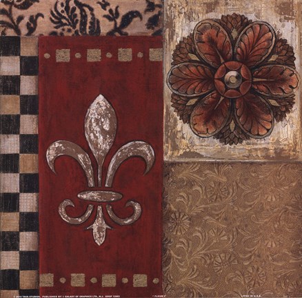 Framed Fleur I Print