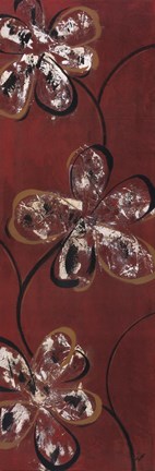 Framed Flowers Dancing I Print