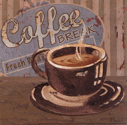 Framed Coffee Brew Sign I - petite Print