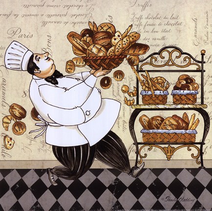 Framed Chef Bread Print