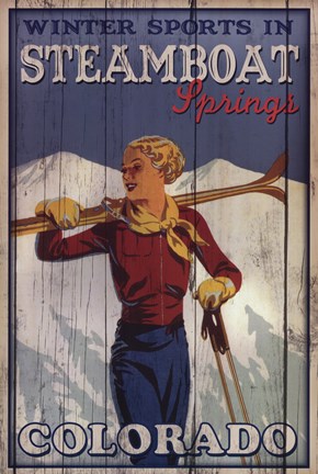 Framed Ski Steamboat Springs Print