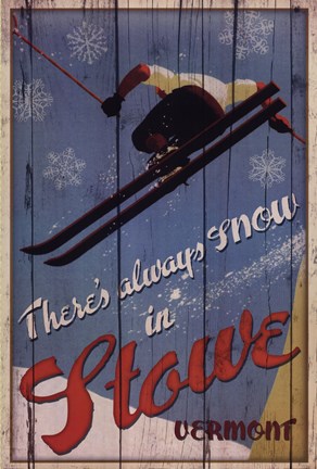 Framed Ski Stowe Print