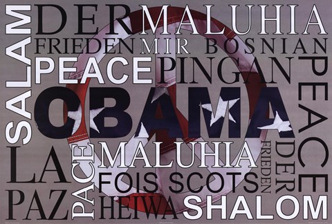 Framed Obama Peace Print