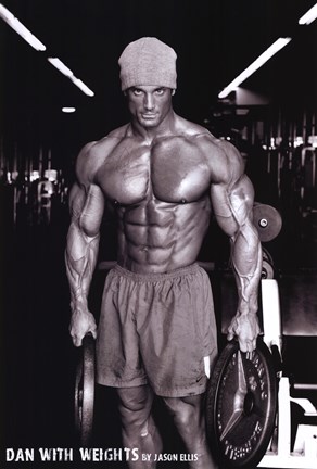 Framed Dan With Weights Print