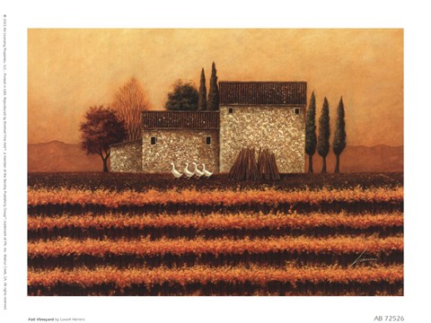 Framed Fall Vineyard Print