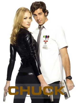 Framed Chuck Bartowski &amp; Sarah Walker Print