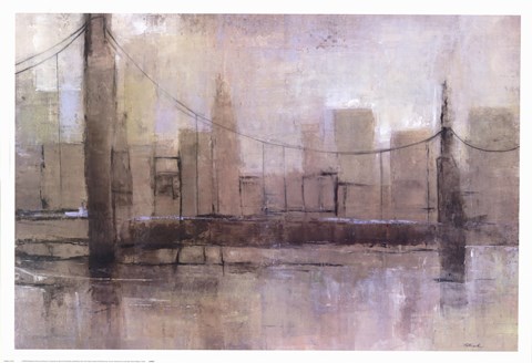 Framed Skyline Bridge I Print