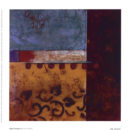 Framed Night Thoughts II Print