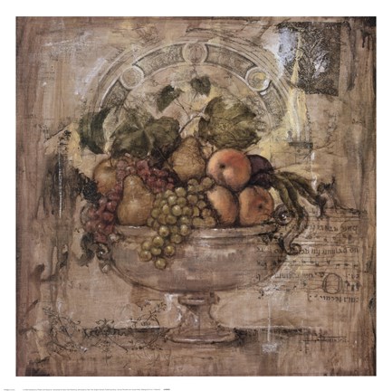 Framed Melange De Fruit I Print