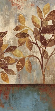 Framed Bronze Leaves I Print