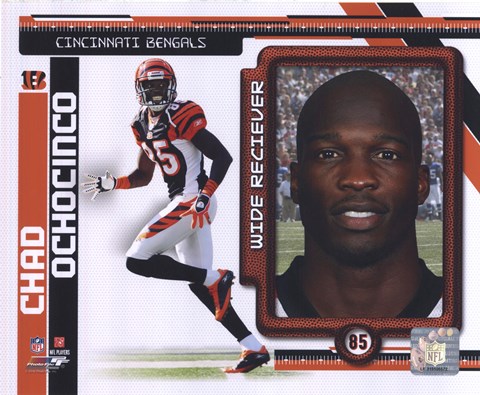 Framed Chad Ochocinco 2010 Studio Plus Print