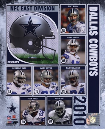 Framed 2010 Dallas Cowboys Team Composite Print
