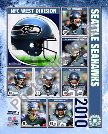 Framed 2010 Seattle Seahawks Team Composite Print