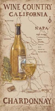 Framed Wine Country I Print