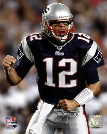 Framed Tom Brady 2010 Patriots Action Print