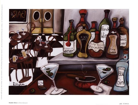 Framed Double Olive Print